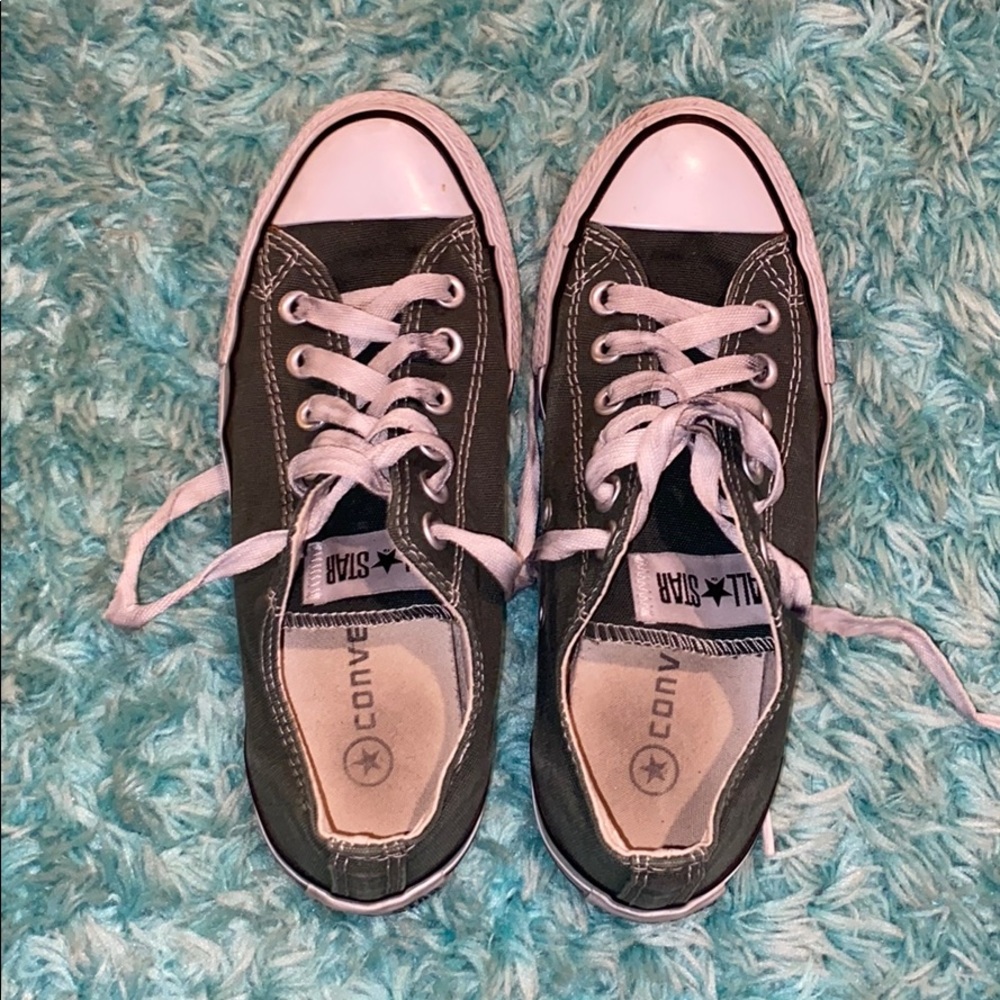 Green low top Converse